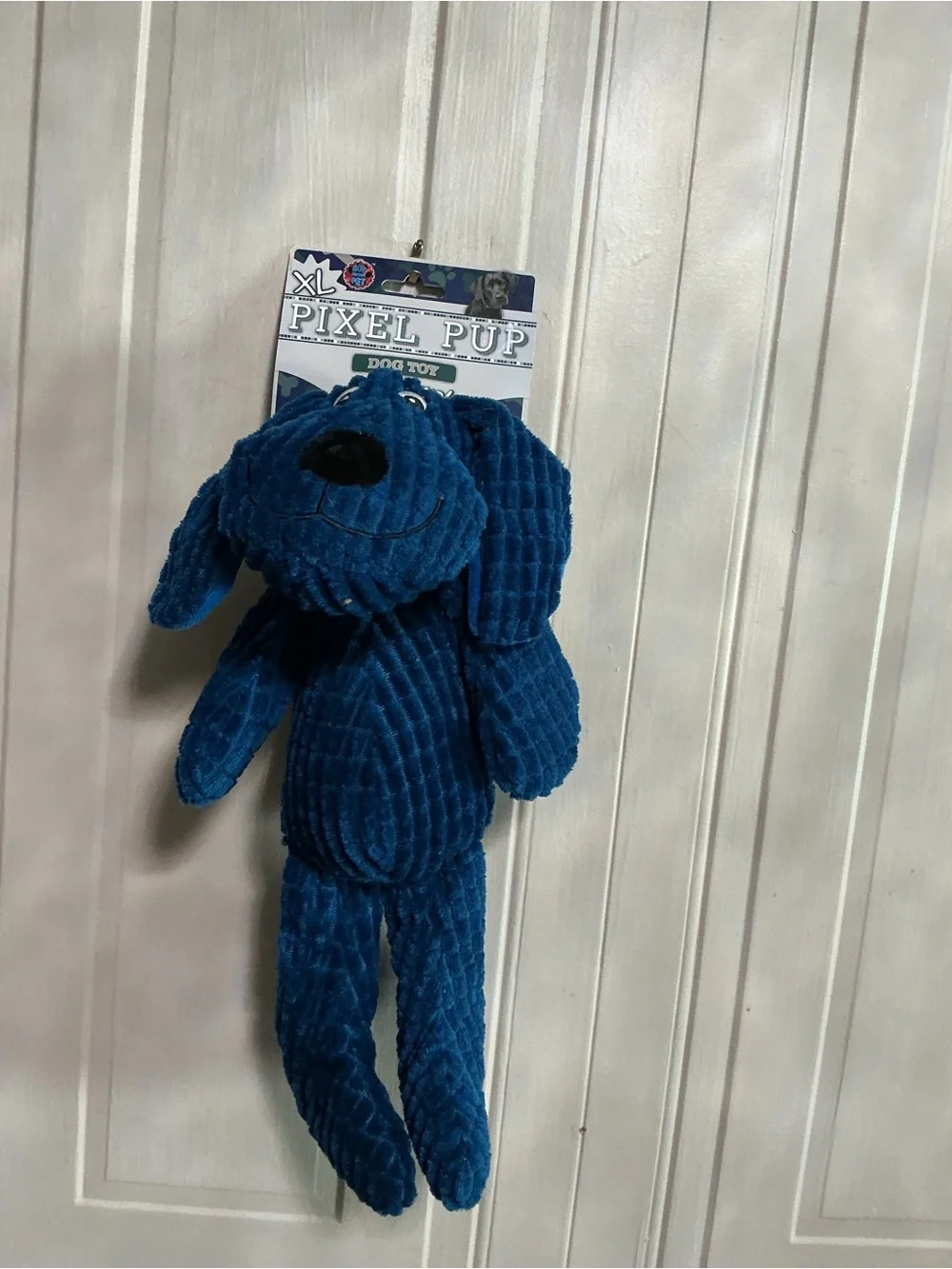 Brand New Bow Wow Pet 16” Dog Toy Pixel XL w/Squeaker, Teal / Blue, New